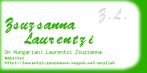 zsuzsanna laurentzi business card